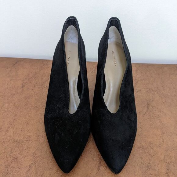 Ann Taylor Leather black heels Modern - Picture 2 of 5